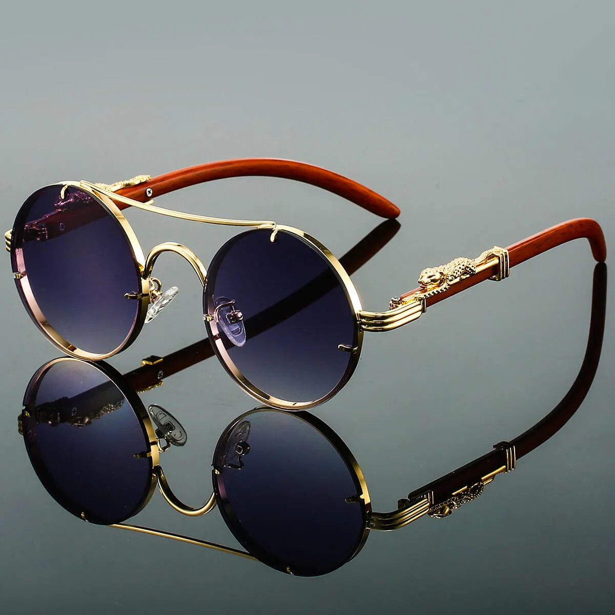 Theo - Ornate Round Sunglasses
