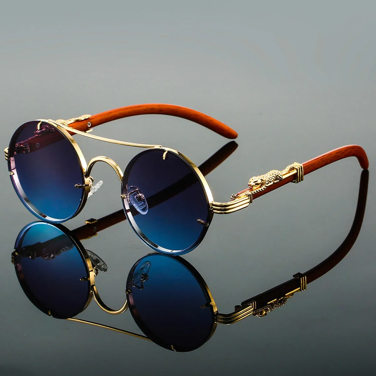 Theo - Ornate Round Sunglasses