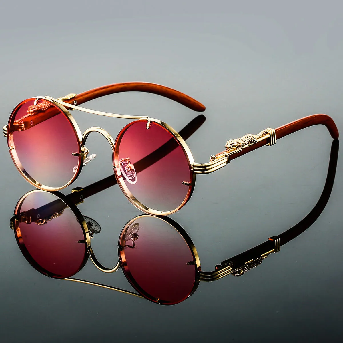 Theo - Ornate Round Sunglasses