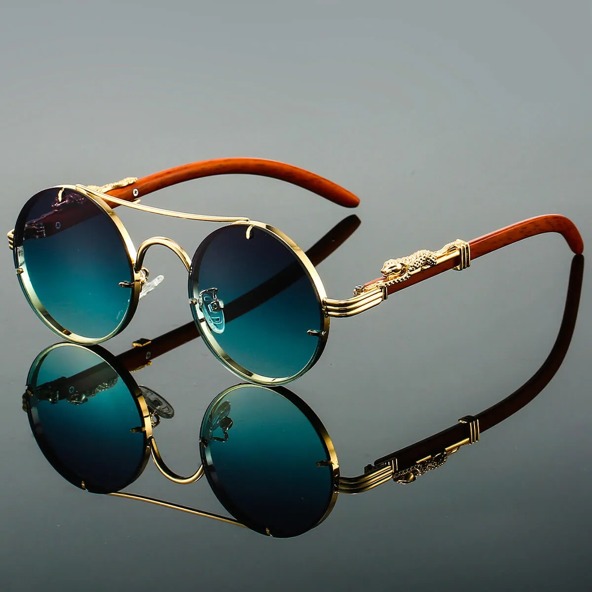 Theo - Ornate Round Sunglasses