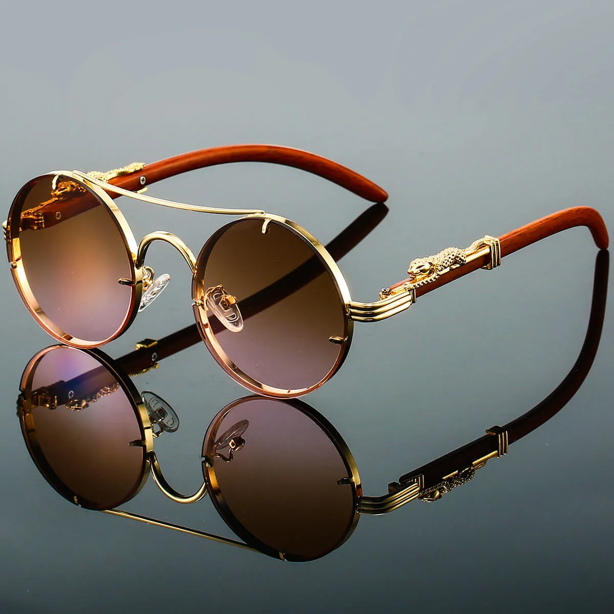 Theo - Ornate Round Sunglasses