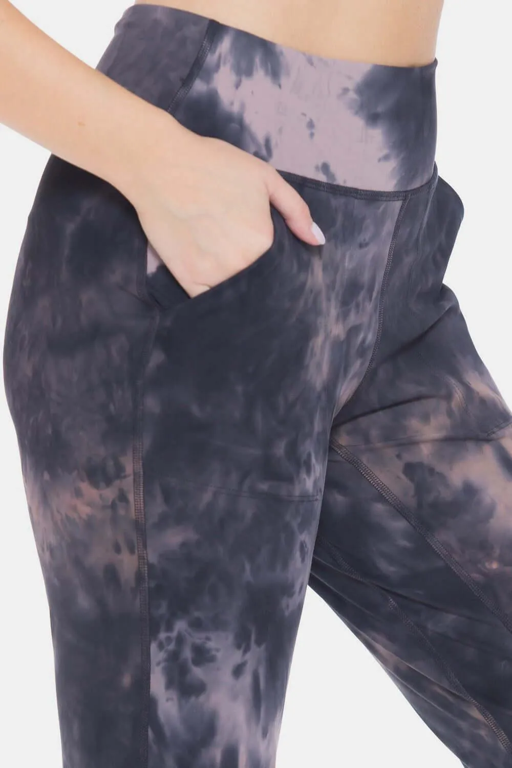 Tie-Dye High Waist Cropped Leggings – Colorful, Comfy