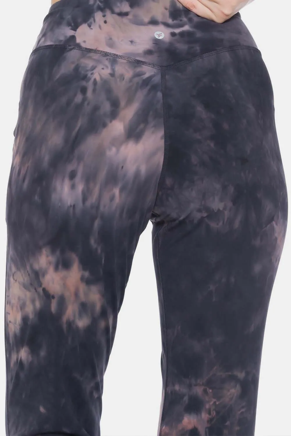 Tie-Dye High Waist Cropped Leggings – Colorful, Comfy
