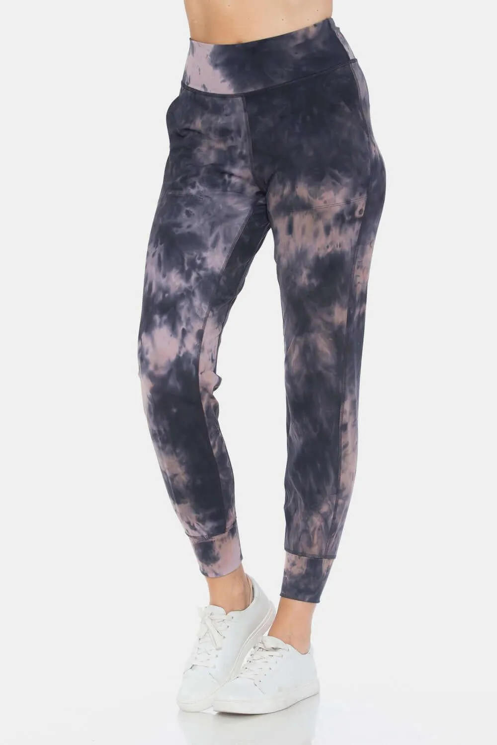 Tie-Dye High Waist Cropped Leggings – Colorful, Comfy