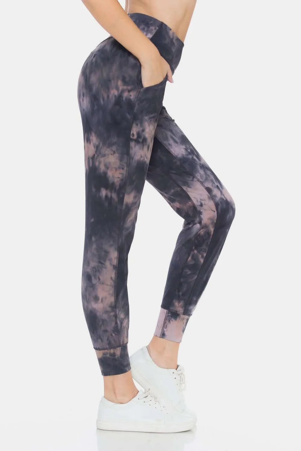 Tie-Dye High Waist Cropped Leggings – Colorful, Comfy