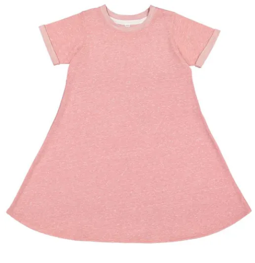 Toddler Twirl Dress Mélange French Terry Soft Heathered
