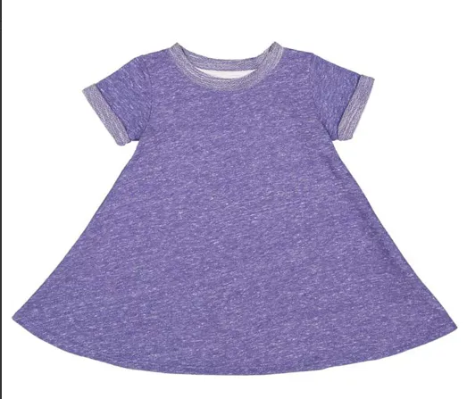 Toddler Twirl Dress Mélange French Terry Soft Heathered