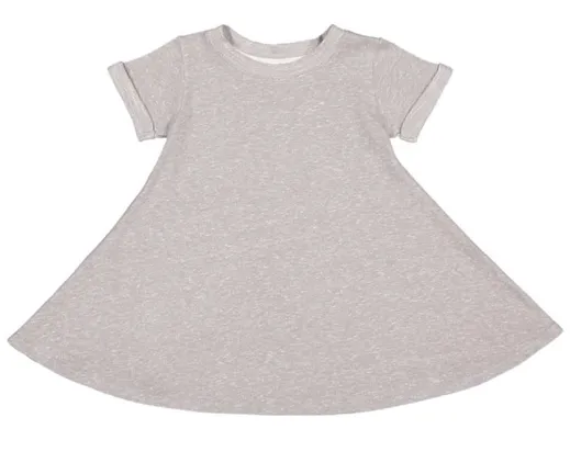 Toddler Twirl Dress Mélange French Terry Soft Heathered