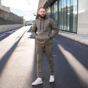 Two-Pieces Set Dusty Olive Green - Hoodie and Sweatpants