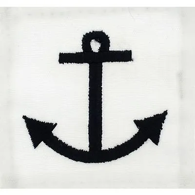 US Military USN Anchor White Patch