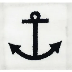US Military USN Anchor White Patch