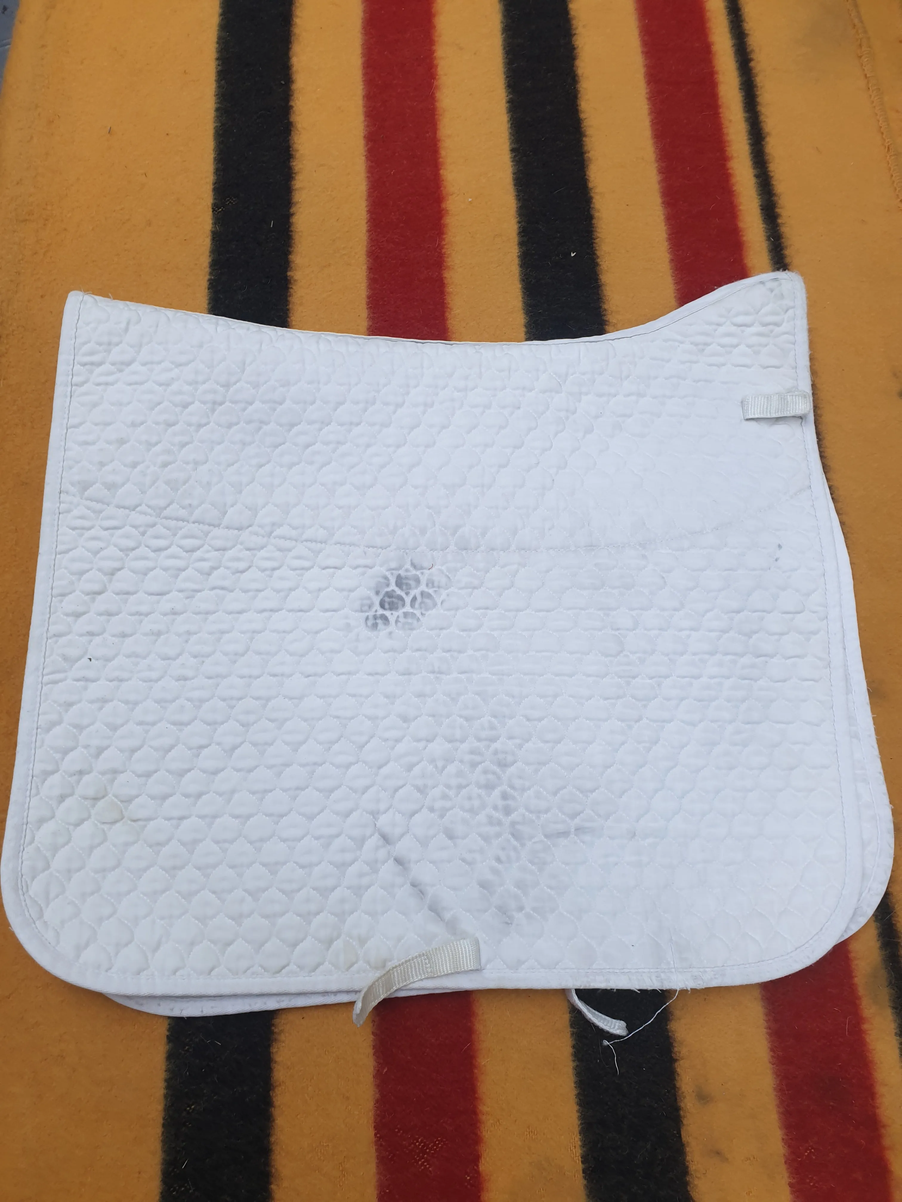 Used Griffin Hi Wither white saddle pad FREE POSTAGE ✅