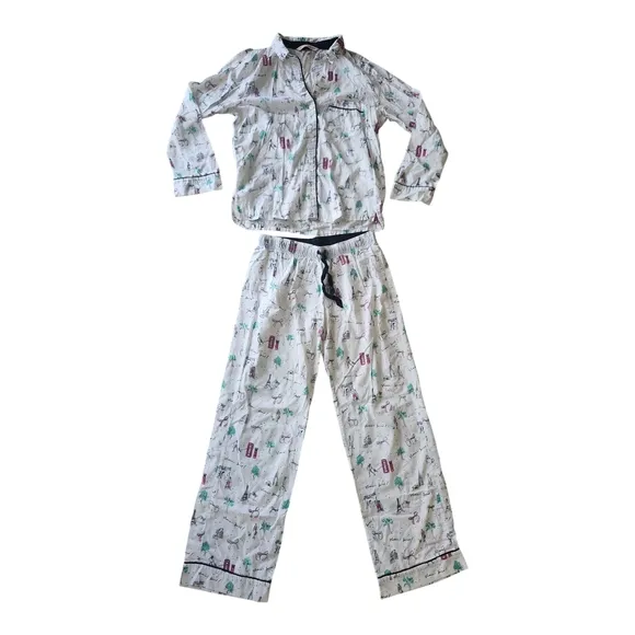 Victorias Secret Pajama Set Paris France Eiffel Tower Bows XS