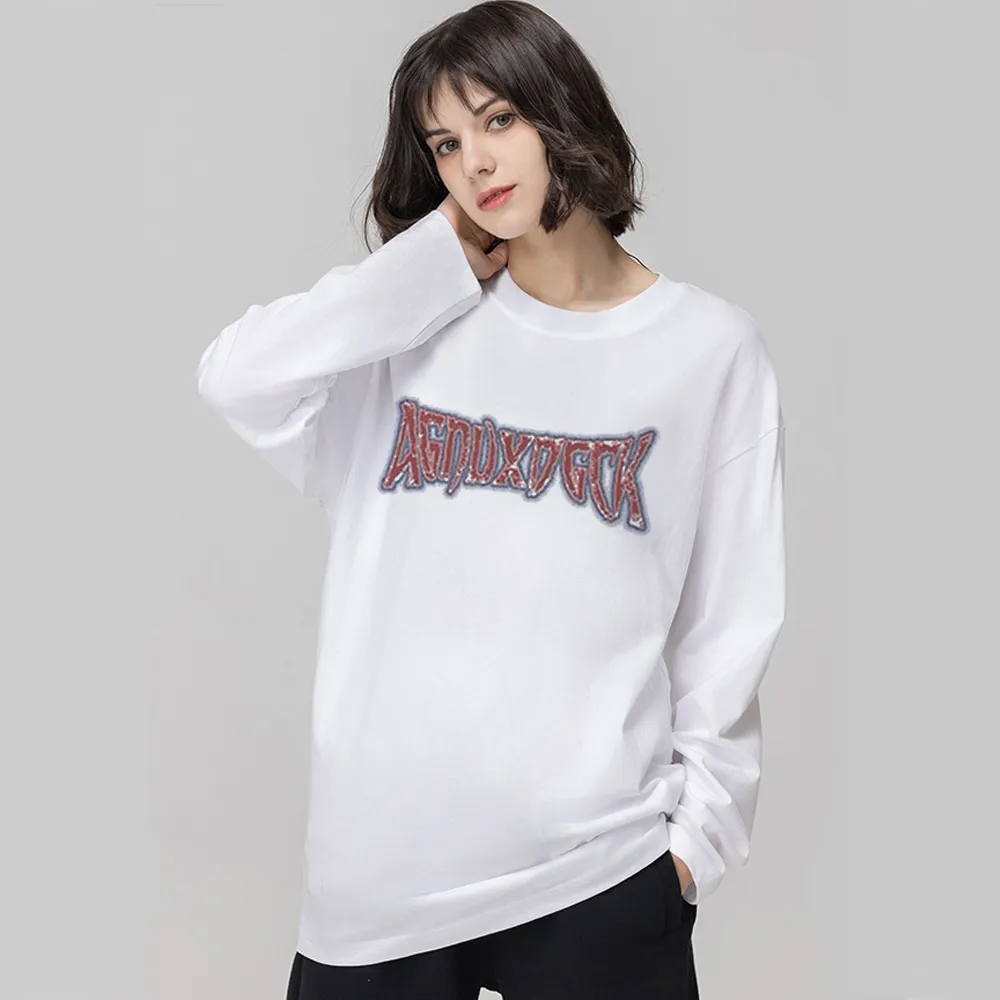Vintage Bold Jesus Letter Graphic Long Sleeve Shirt