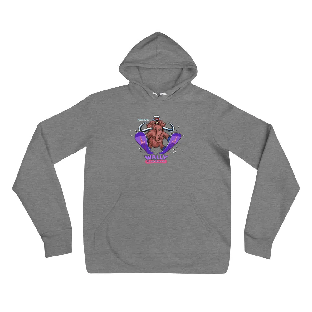 Wally launching snowboard hoodie