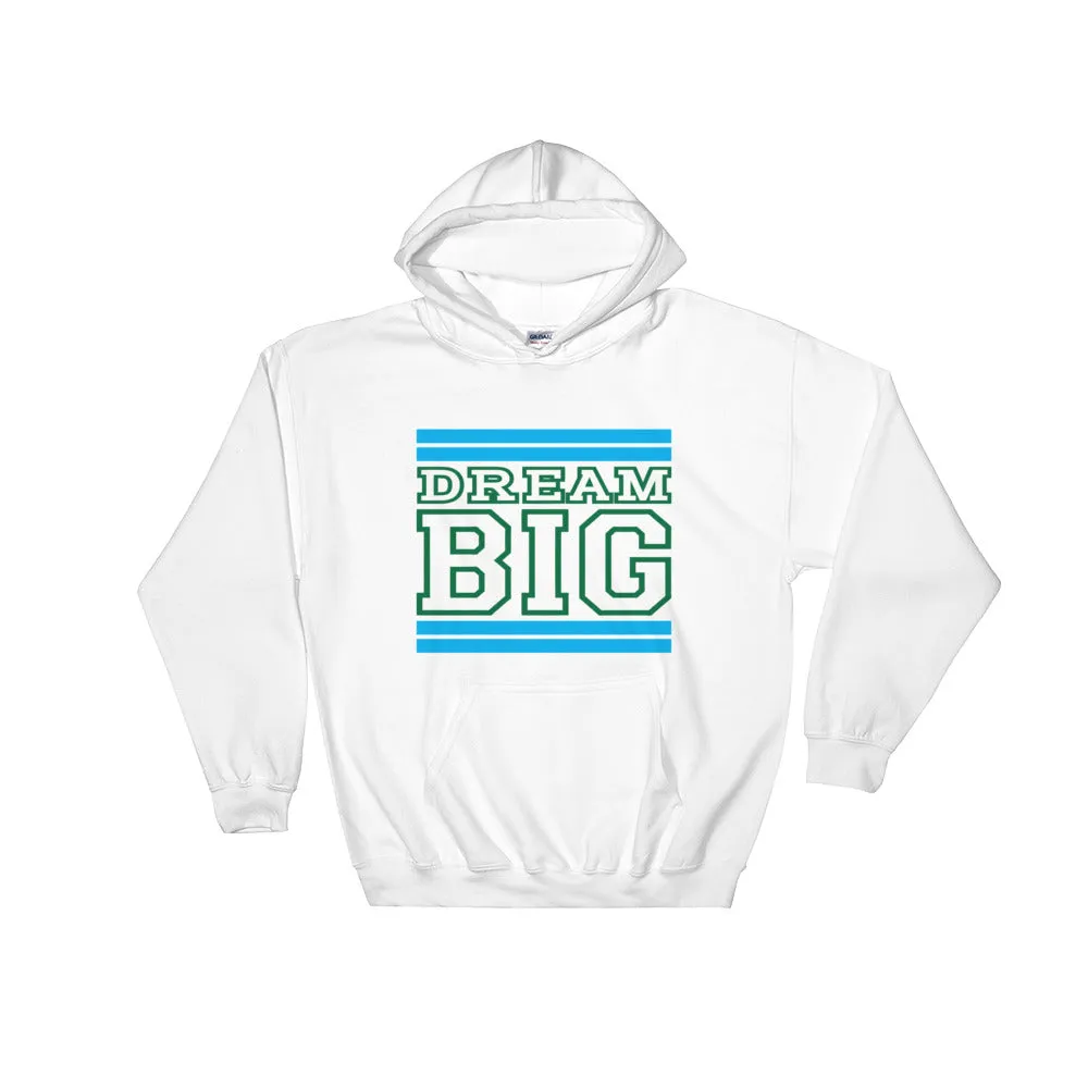 White Carolina Blue and Green Hooded Sweatshirt