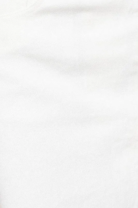 White Denim Mini Skirt