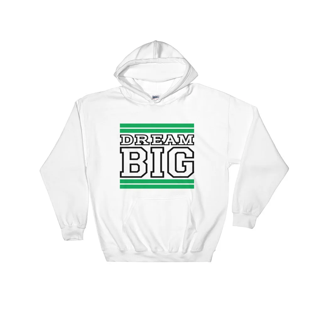 White Green and Black Hooded Sweatshirt