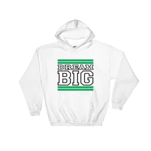 White Green and Black Hooded Sweatshirt