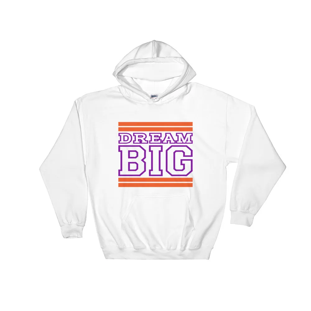 White Orange and Purple Hooded Sweatshirt