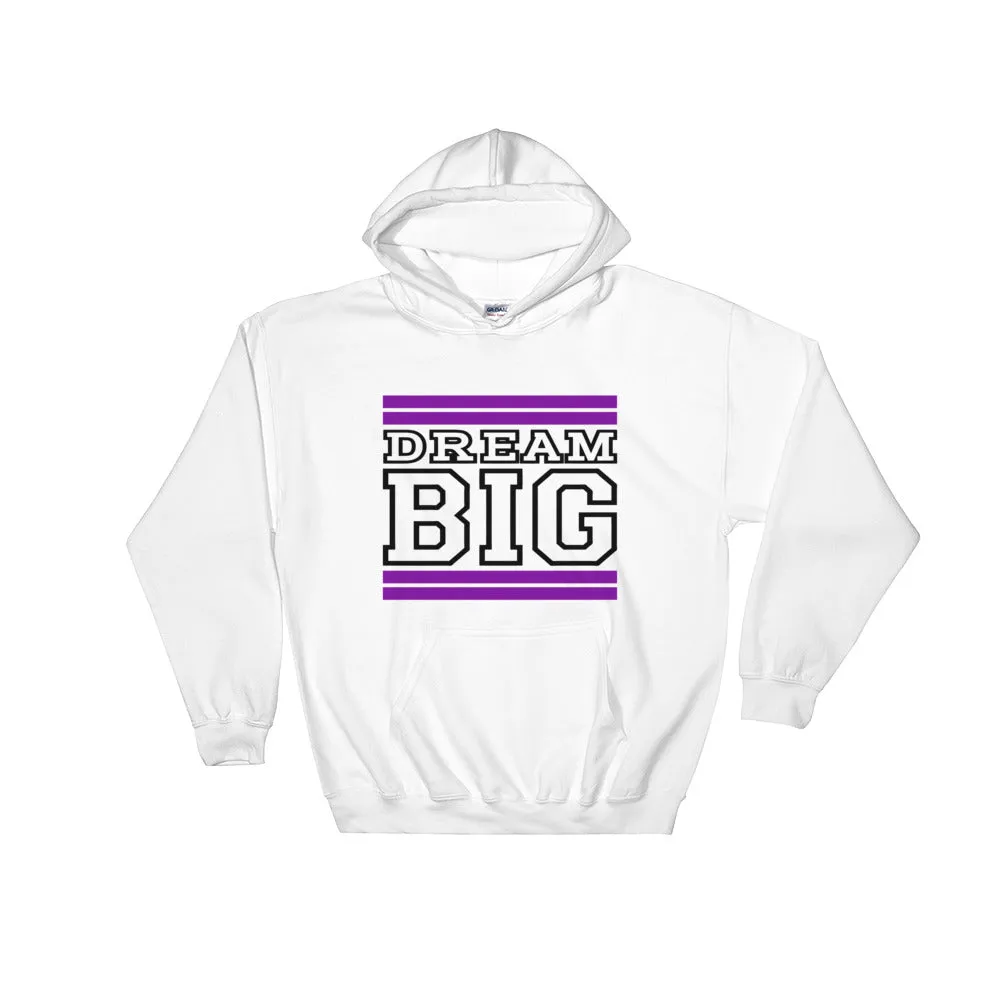 White Purple and Black Hooded Sweatshirt