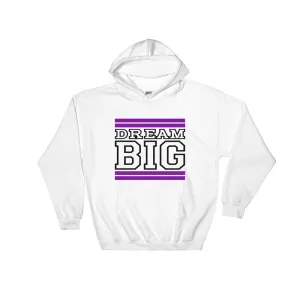White Purple and Black Hooded Sweatshirt