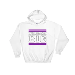 White Purple and Grey Hooded Sweatshirt