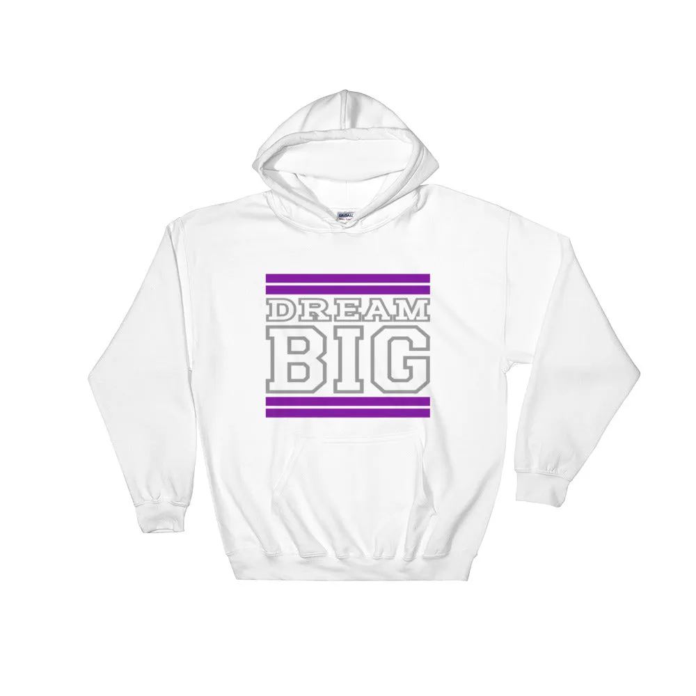 White Purple and Grey Hooded Sweatshirt