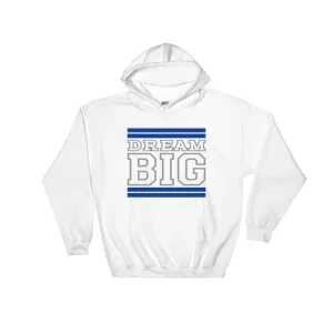White Royal Blue and Grey Hooded Sweatshirt