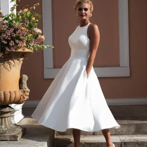 Women Halter Slim Waist Midi Dresses