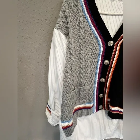 Women knit cropped sweater