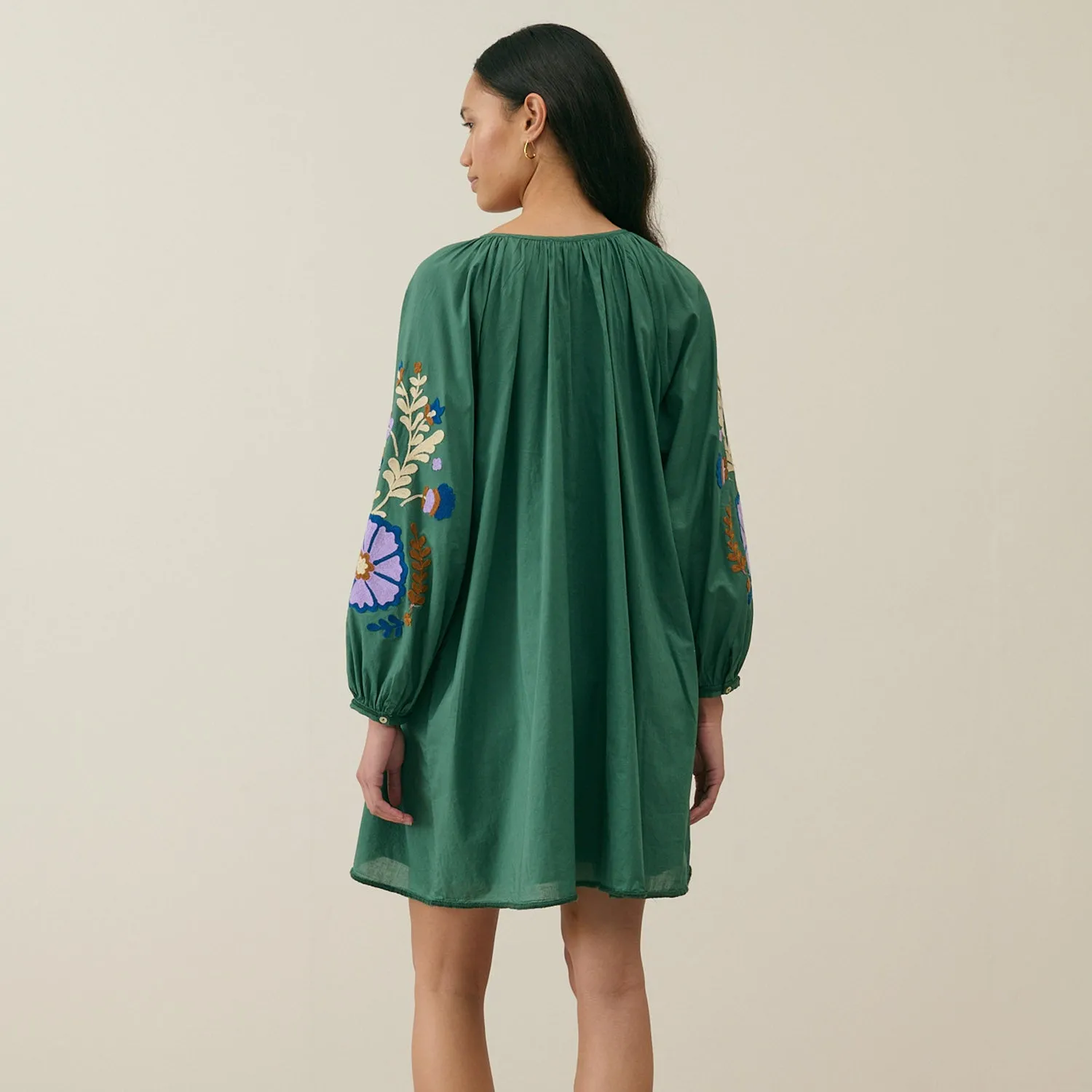 Women's Cotton Janice Dress - Tuscan Green