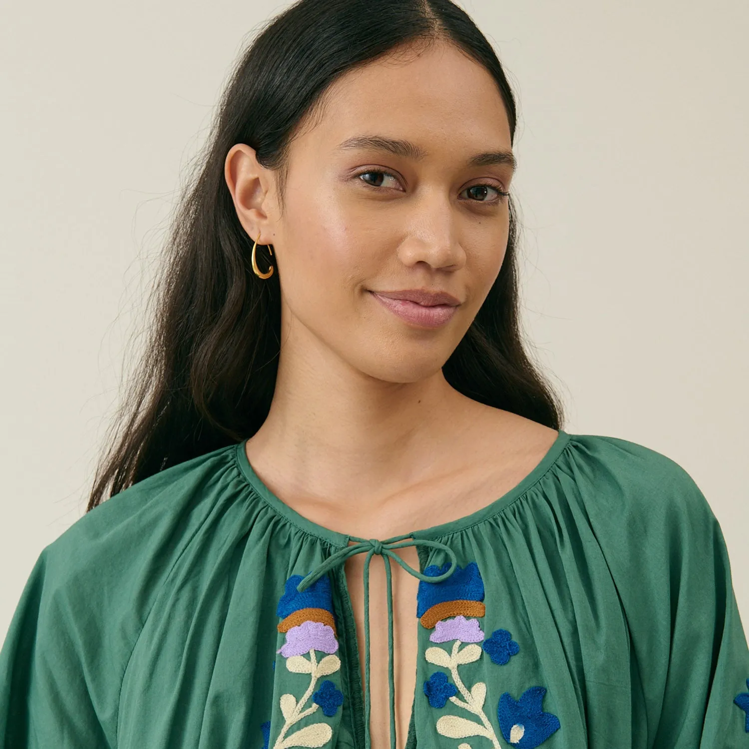 Women's Cotton Janice Dress - Tuscan Green