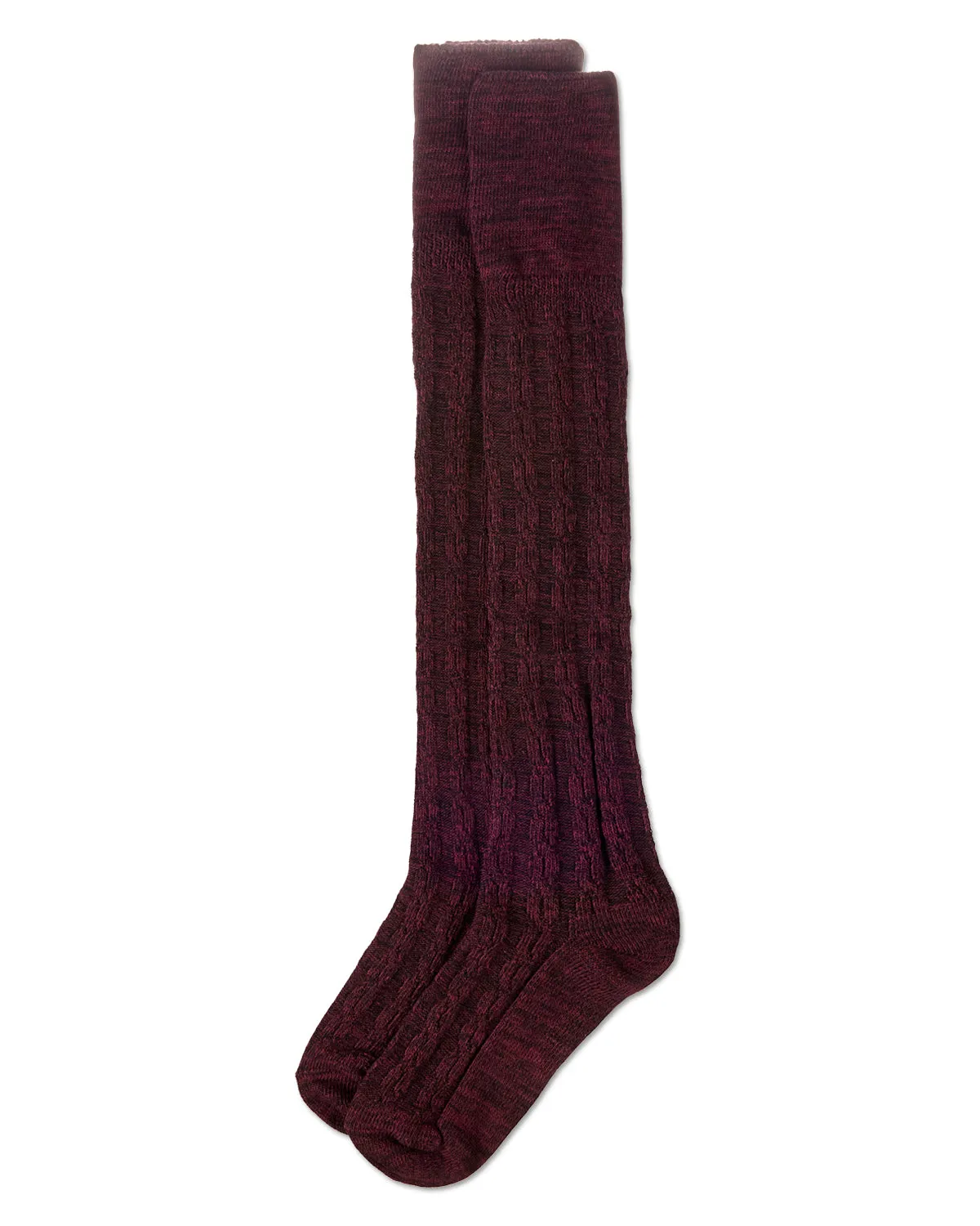 Women's Cotton Rich "Wintry Cable" Over the Knee Socks