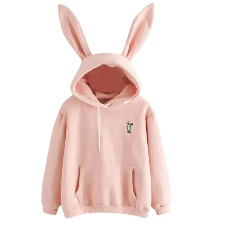 Women's hooded sweatshirt with rabbit ears - Pera