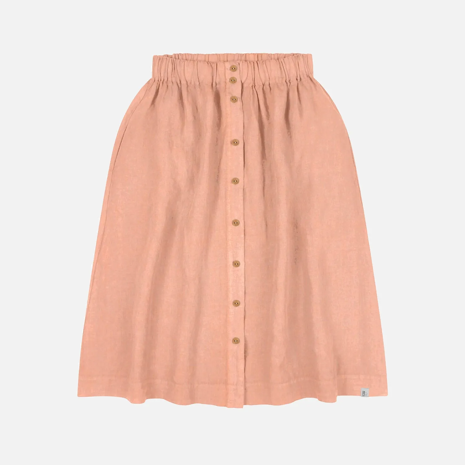 Women's Linen Midi Skirt - Rose