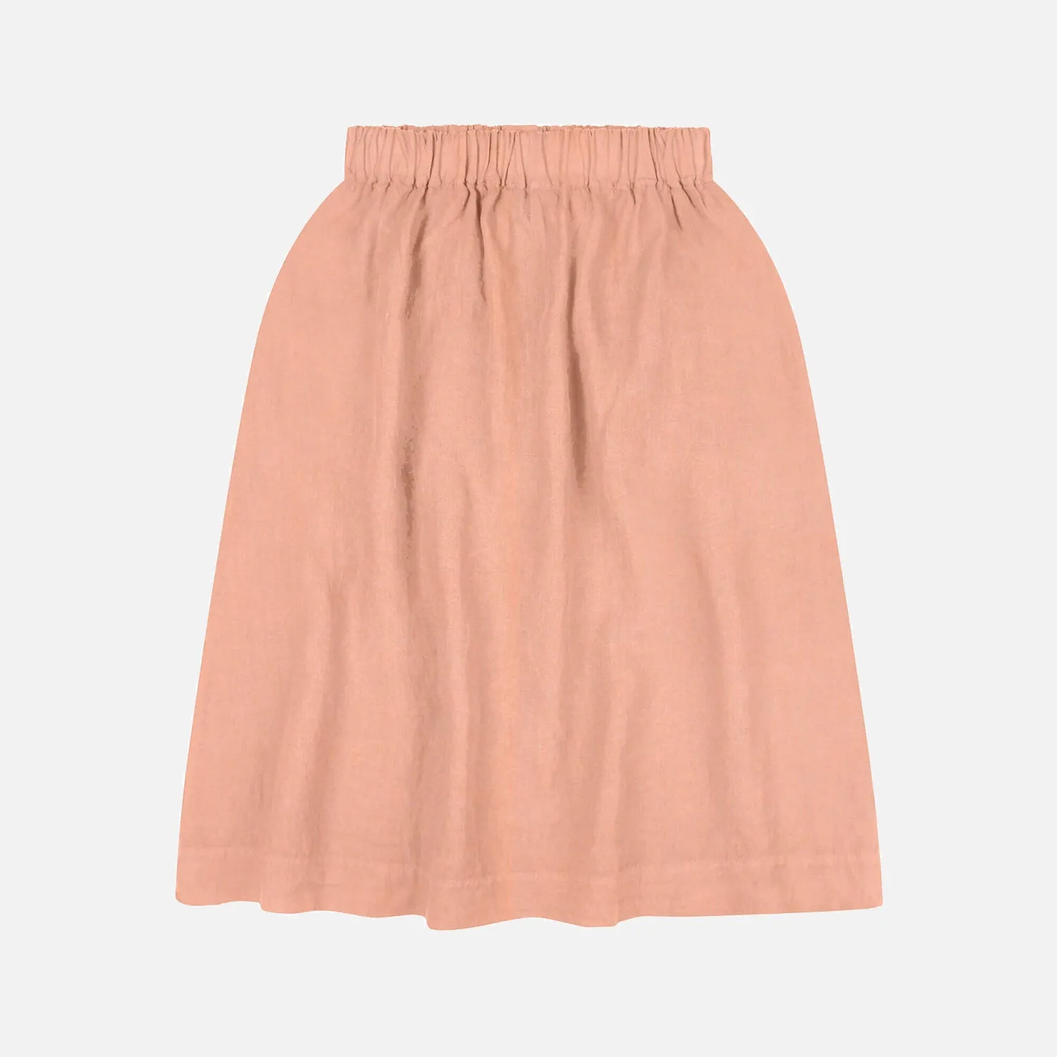 Women's Linen Midi Skirt - Rose
