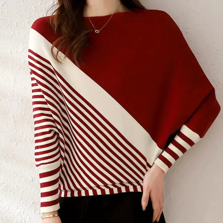 Women's Oleda Cozy Striped Batwing Jumper