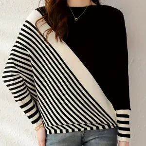 Women's Oleda Cozy Striped Batwing Jumper