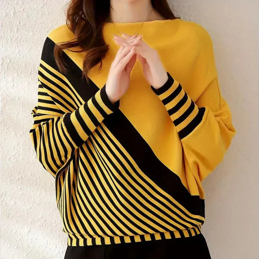 Women's Oleda Cozy Striped Batwing Jumper