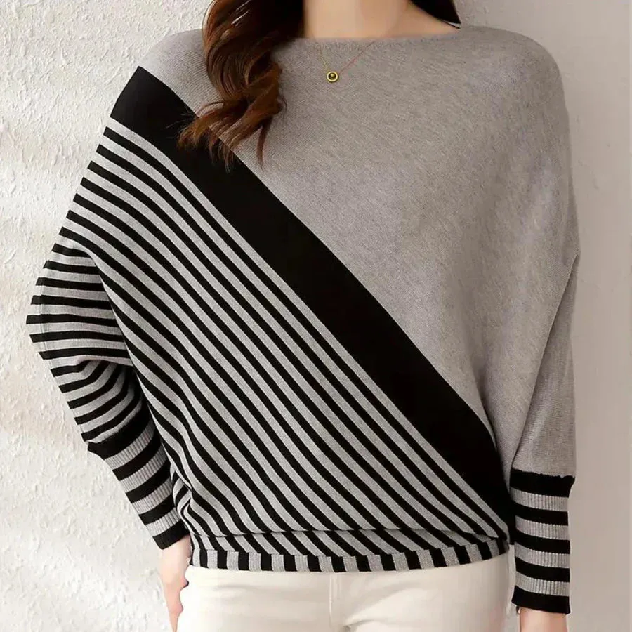 Women's Oleda Cozy Striped Batwing Jumper