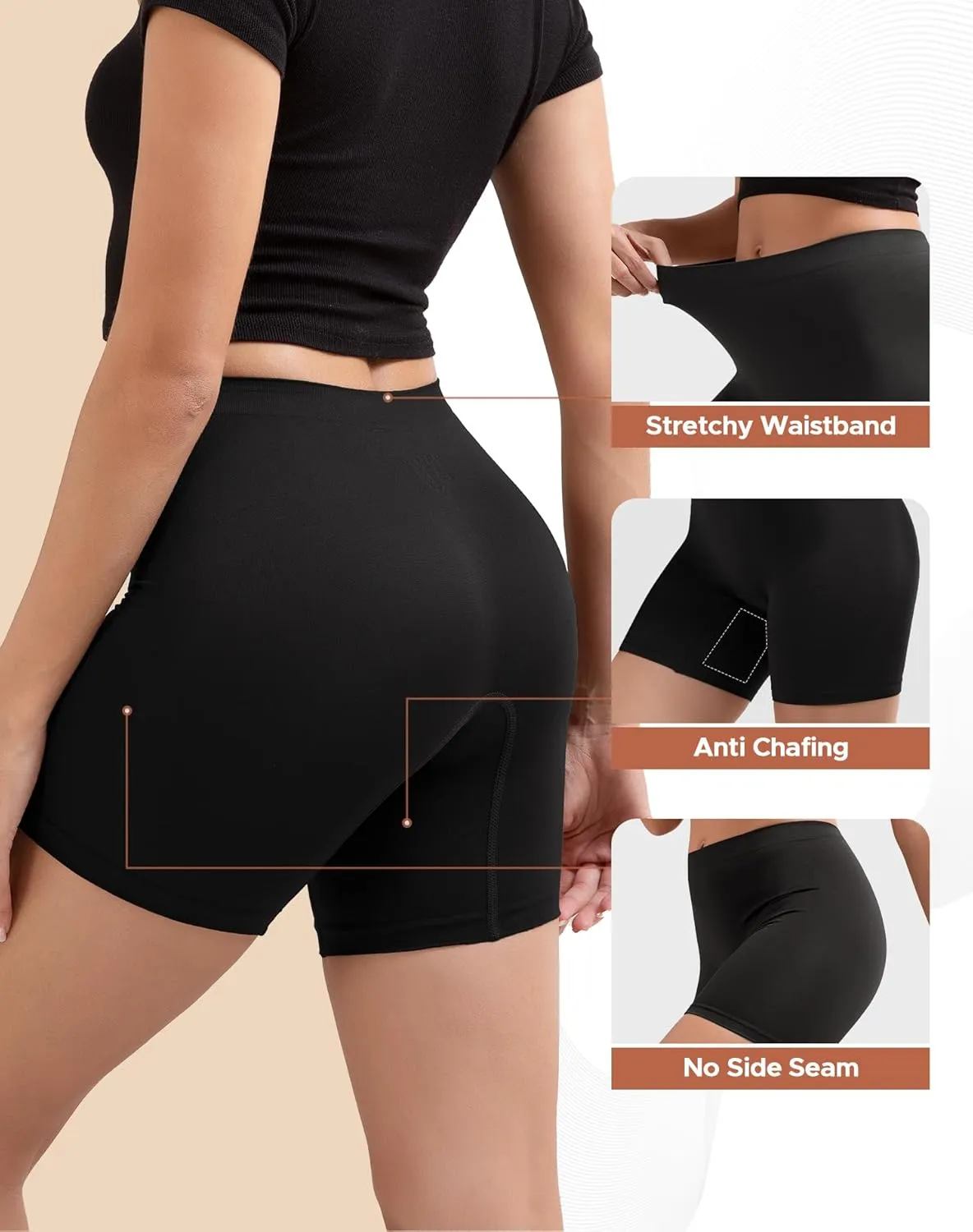 Women's Seamless Anti Chafing Slip Shorts