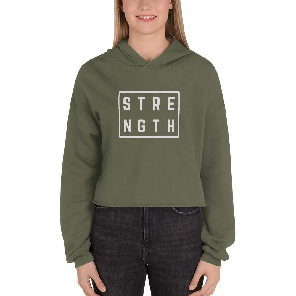 Women's Strength Crop Hoodie Sweatshirt