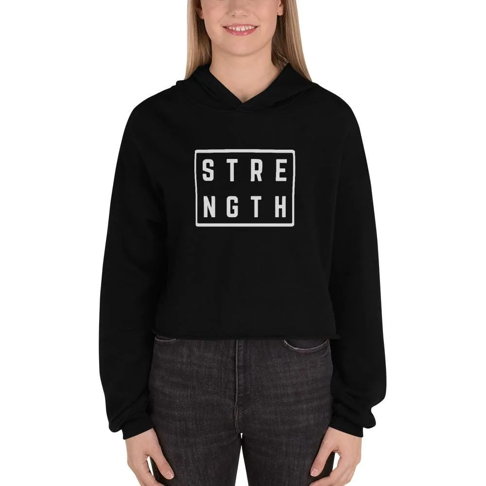 Women's Strength Crop Hoodie Sweatshirt