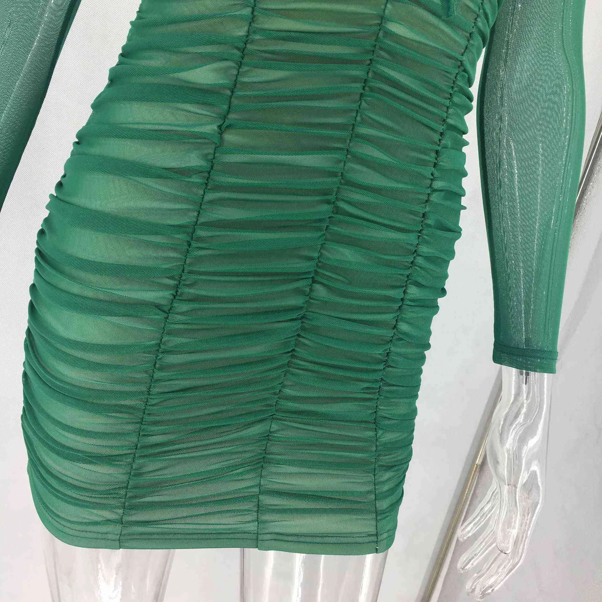 Women's Temperament Tube Top Strapless Long-sleeved Slim Bag Hip Short Dress (three Colors)