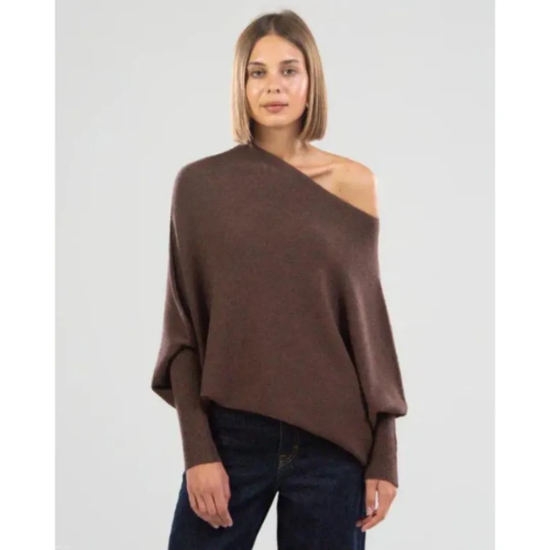 Women's Warm Comfortable Oversized Asymmetrical Sweater