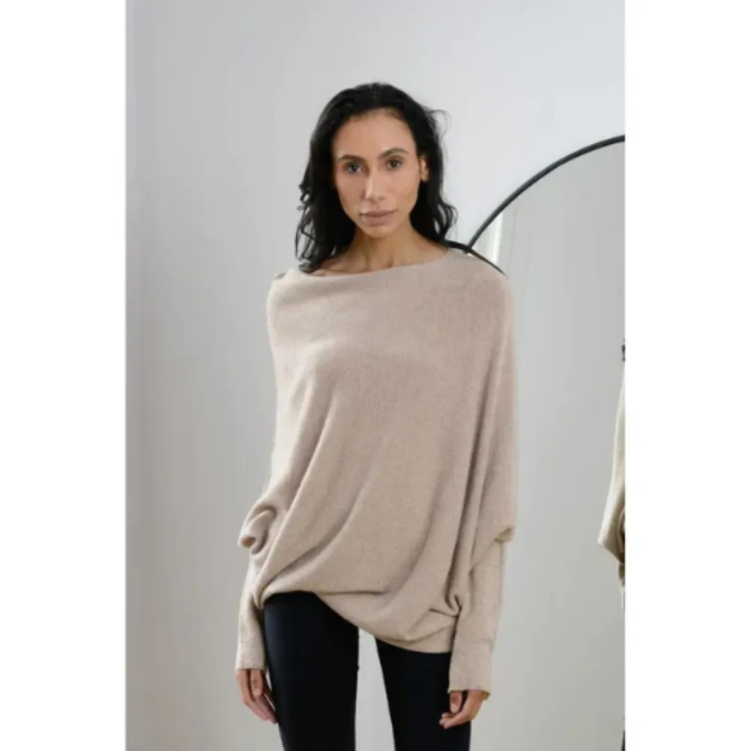 Women's Warm Comfortable Oversized Asymmetrical Sweater