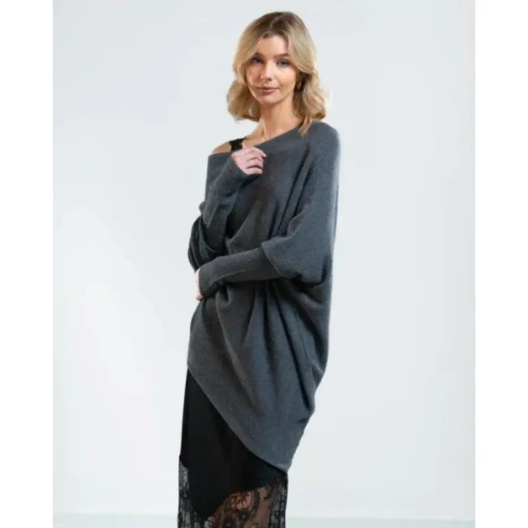 Women's Warm Comfortable Oversized Asymmetrical Sweater