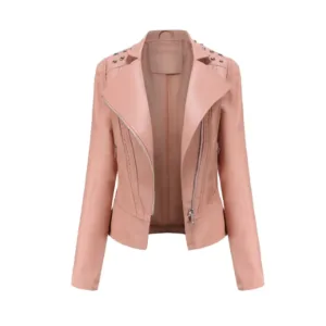 Women's Waterproof Vintage Biker Jacket | Zip Up