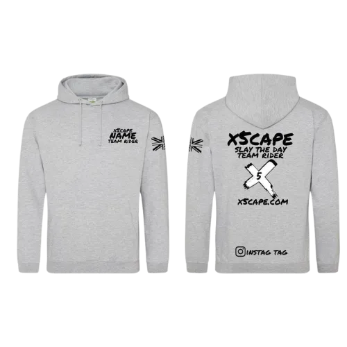 X5CAPE Custom Team Rider Hoodie - Grey